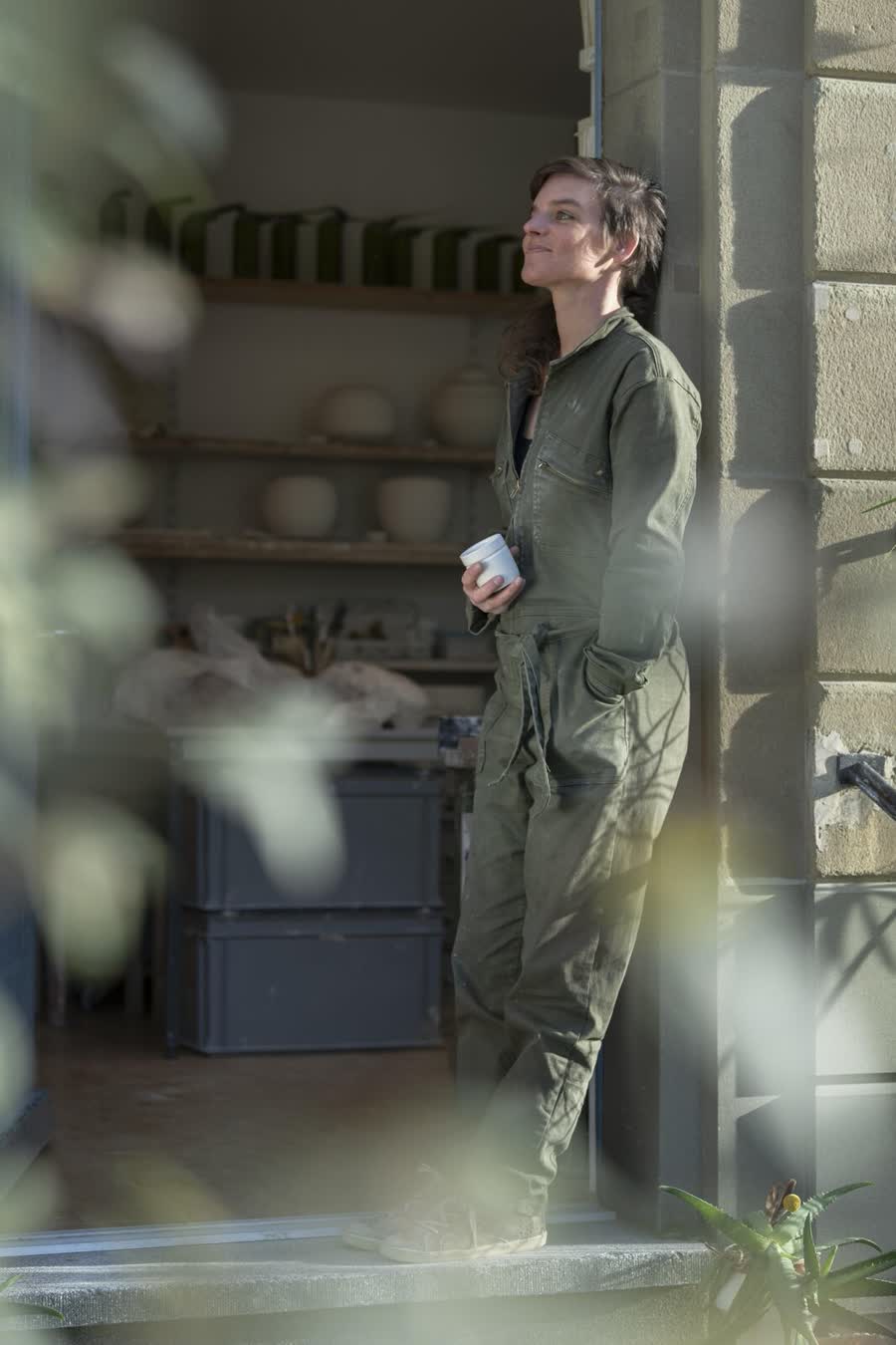 Nathalie Heid in ihrer Werkstatt